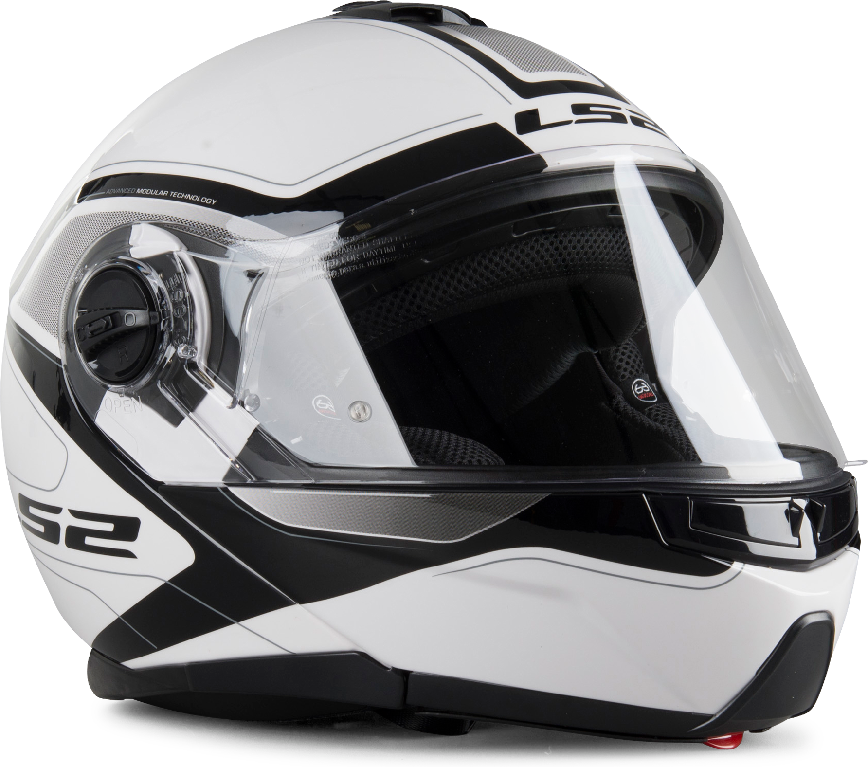 LS2 Flip-Up Hjelm LS2 FF325 Strobe Civik, Hvid/Sort LS2 Flip-Up Hjelm LS2 FF325 Strobe Civik, Hvid/Sort