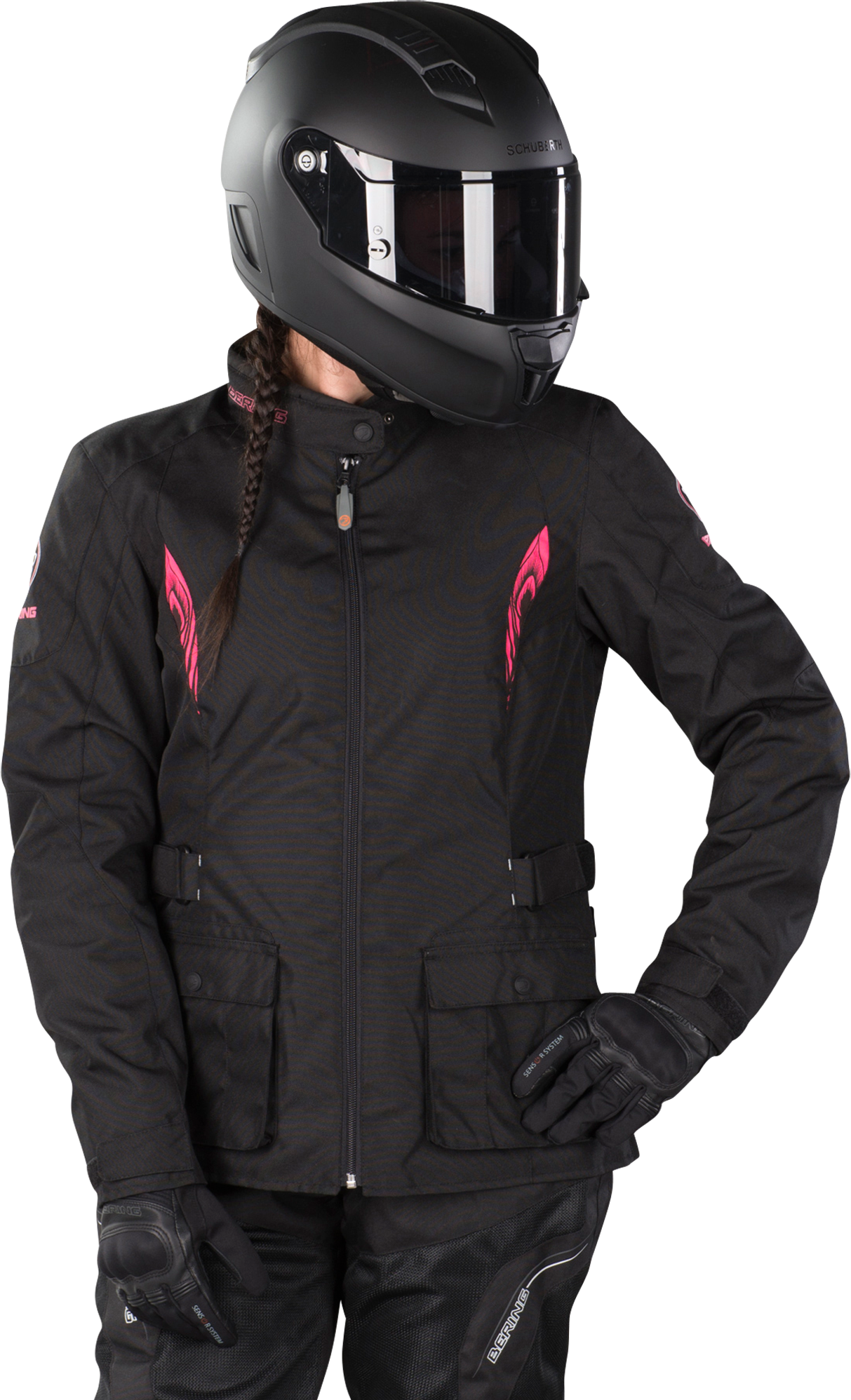 Bering MC-jakke Bering Virginia Dame, Sort/Pink Bering MC-jakke Bering Virginia Dame, Sort/Pink