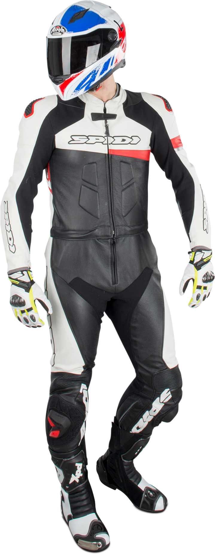 Spidi Læderdragt Spidi R/W Touring Perforeret, Sort/Hvid/Rød Rød Spidi Læderdragt Spidi R/W Touring Perforeret, Sort/Hvid/Rød Rød