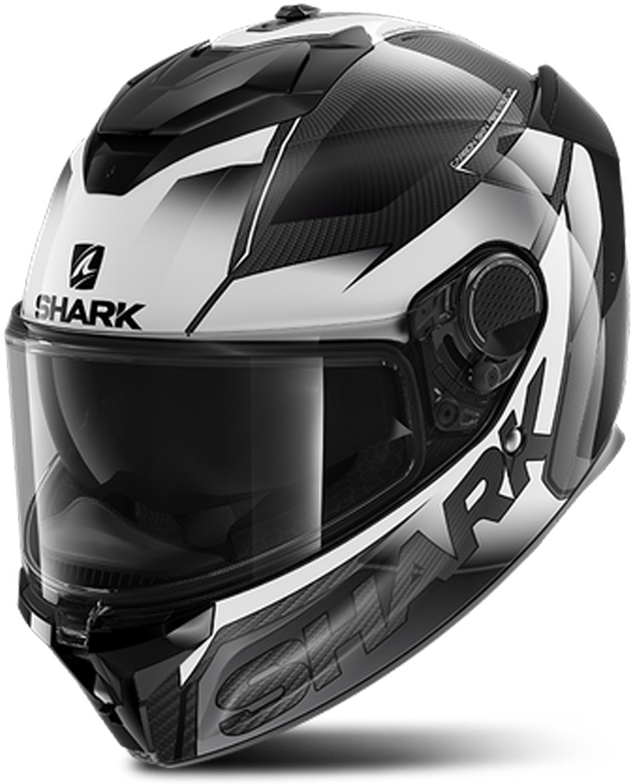 Shark Integralhjelm Shark Spartan GT Carbon Shestter, Carbon/Hvid Shark Integralhjelm Shark Spartan GT Carbon Shestter, Carbon/Hvid