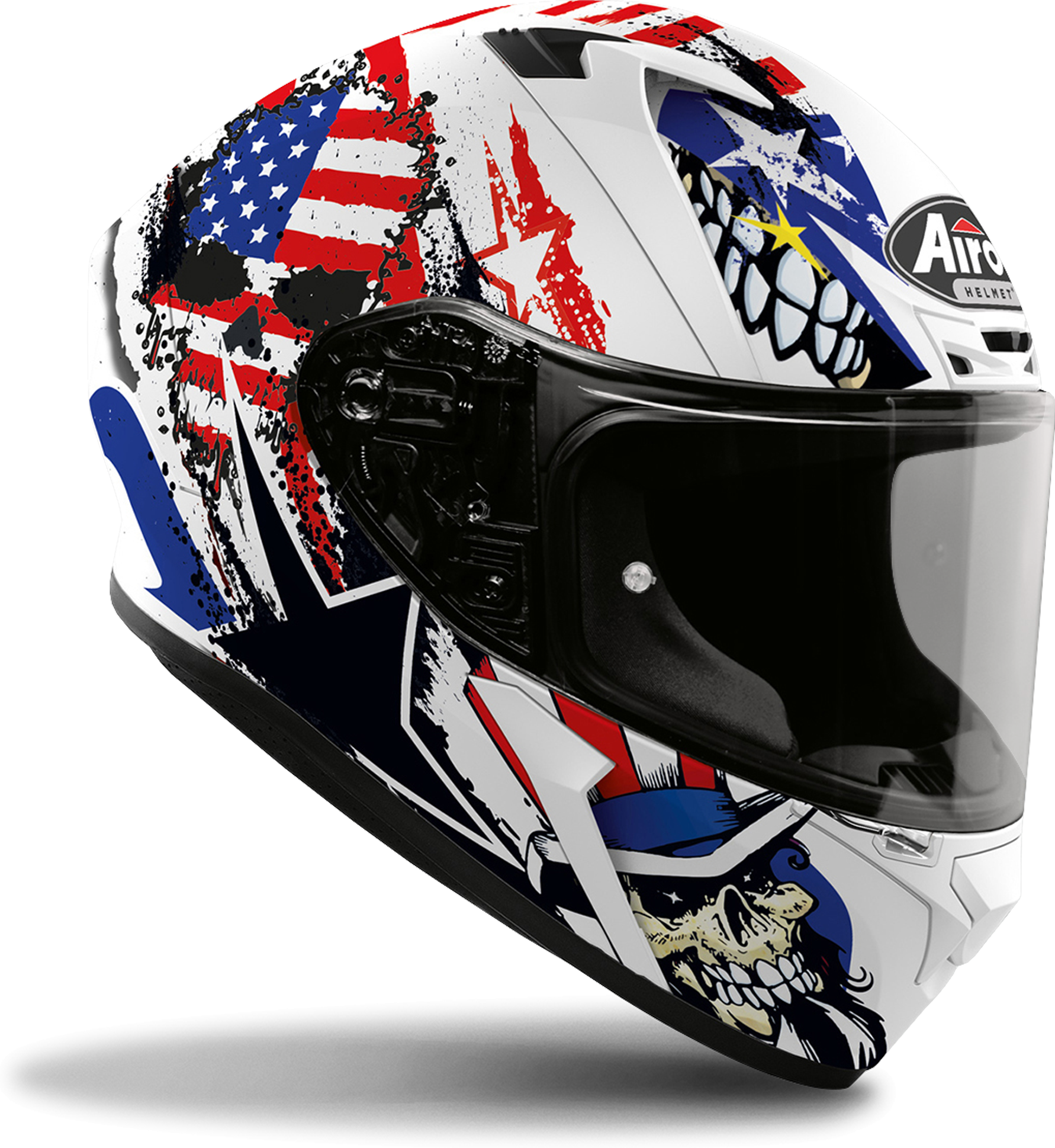 Airoh Integralhjelm Airoh Valor Uncle Sam, Hvid/Rød/Blå Airoh Integralhjelm Airoh Valor Uncle Sam, Hvid/Rød/Blå
