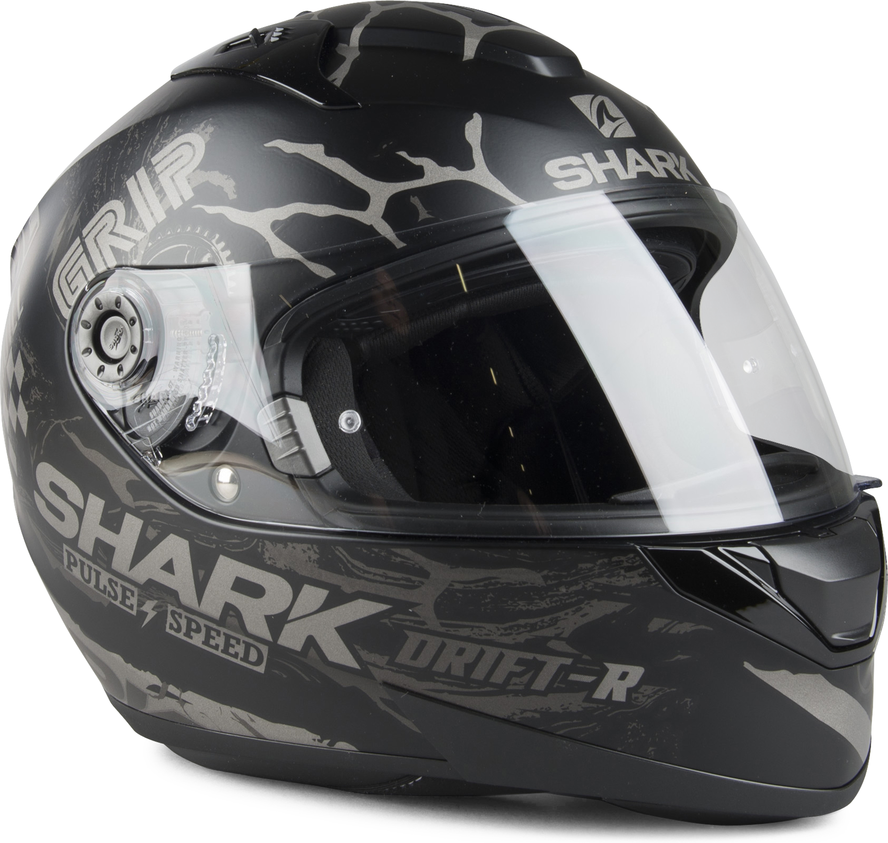 Shark Integralhjelm Shark Ridill 1.2 Drift-R, Sort/Antracit/Sølv Shark Integralhjelm Shark Ridill 1.2 Drift-R, Sort/Antracit/Sølv