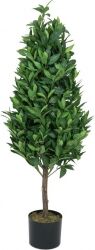 Europalms Laurel Cone Tree, high trunk, artificial plant, 120cm bagagerum stamme