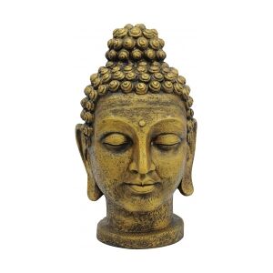 Europalms Head of Buddha, antique-gold, 75cm TILBUD antik hoved chef guld for af