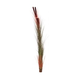 Europalms Reed grass with cattails, light-brown, artificial, 152cm lysebrun brun