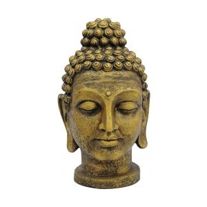 Europalms Head of Buddha, antique-gold, 75cm TILBUD antik hoved chef guld for af