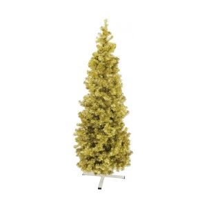 Europalms Fir tree FUTURA, gold metallic, 210cm europalmer metallisk guld træ