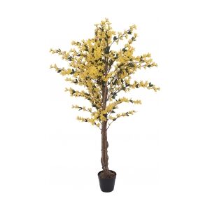 Europalms Forsythia tree with 3 trunks, artificial plant, yell kufferter trunker