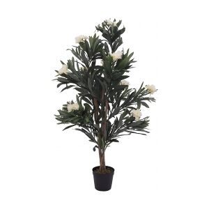 Europalms Oleander tree, artificial plant, white, 120 cm TILBUD NU hvid træ