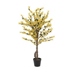 Europalms Forsythia tree with 3 trunks, artificial plant, yell kufferter trunker