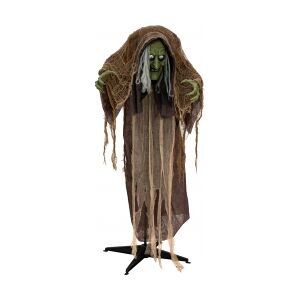 Europalms Halloween Figure Witch Hunchback, animated, 145cm TILBUD NU
