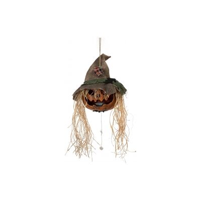 Halloween Dekoration, Animeret Figur Med Lys- og Lydeffekter, Besat Græskarhoved Halloween Dekoration, Animeret Figur Med Lys- og Lydeffekter, Besat Græskarhoved
