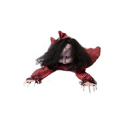 Halloween Dekoration, Animeret Figur Med Lys- og Lydeffekter, Kravlende Mathilda Halloween Dekoration, Animeret Figur Med Lys- og Lydeffekter, Kravlende Mathilda