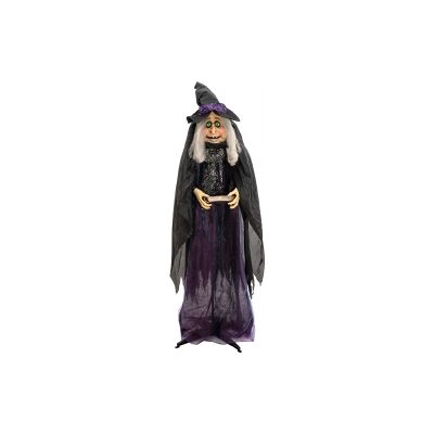 Halloween Dekoration, Animeret Figur med Lys- og Lydeffekter, Heksen Trie, 180cm Halloween Dekoration, Animeret Figur med Lys- og Lydeffekter, Heksen Trie, 180cm