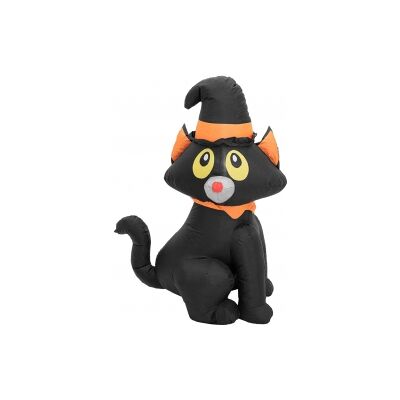 Halloween Dekoration, Oppustelig kattefigur, 122cm TILBUD NU Halloween Dekoration, Oppustelig kattefigur, 122cm TILBUD NU