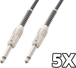 5 x Guitarkabel Jack 6.3mm til Jack 6.3mm Mono. 3m - Pakkesæt bundle ingen 5 x Guitarkabel Jack 6.3mm til Jack 6.3mm Mono. 3m - Pakkesæt bundle ingen