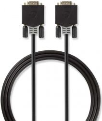 Nedis VGA-kabel   VGA-hanstik - VGA-hanstik   10 m   Antracit, CCBW59000AT100 Nedis VGA-kabel   VGA-hanstik - VGA-hanstik   10 m   Antracit, CCBW59000AT100