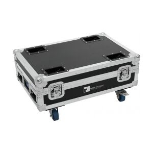 Roadinger Flightcase 4x AKKU BAR-6 Glow QCL Flex QuickDMX with charging function