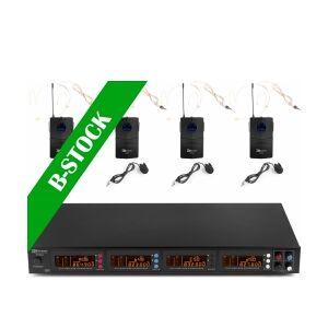 PD504B 4x 50-Channel UHF Wireless Microphone Set with 4 bodypack microphones 