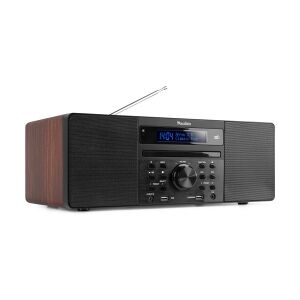 Alt-i-et musiksystem, CD/ DAB+/ FM/ USB/ Bluetooth - Træ TILBUD NU