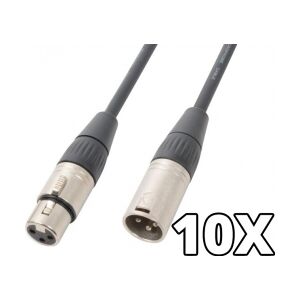 10x PD Connex DMX XLR-han til XLR-hun. 12m - Pakkesæt TILBUD NU