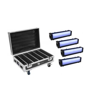 EuroLite Set 4x AKKU Bar-6 Glow QCL + Case with charging function TILBUD NU