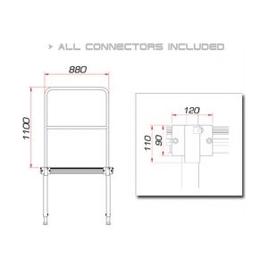 Guil TMQ-01/440 Stage Rail 88cm (Aluminium Version) TILBUD NU