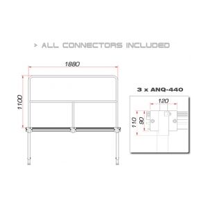 Guil TMQ-02/440 Stage Rail 188 cm (Aluminium Version) TILBUD NU scene oqm