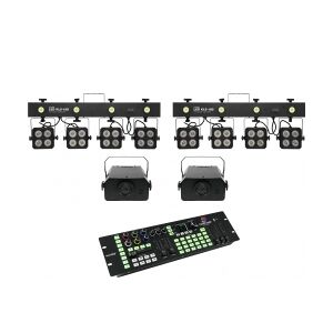EuroLite Set 2x LED KLS-180 + 2x LED WF-40 + DMX LED Color Chief Controller