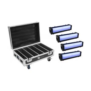 EuroLite Set 4x AKKU Bar-6 Glow QCL + Case with charging function TILBUD NU