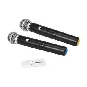 Omnitronic UWM-2HH USB Wireless Mic Set with two Handheld Microphones TILBUD NU