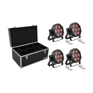 EuroLite Set 4x LED SLS-7 HCL Floor + Case TDV-1 TILBUD NU