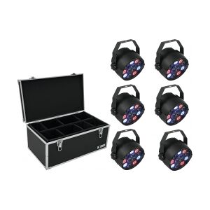 EuroLite Set 6x LED PARty Spot + Case TDV-1 TILBUD NU