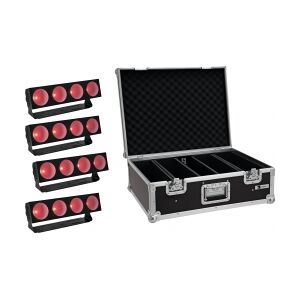 EuroLite Set 4x LED CBB-4 COB RGB Bar + Case TILBUD NU