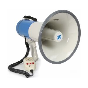 Professionel Megafon 60W med Sirene, anti-feedback, optage/afspil mikrofon siren