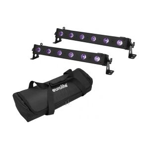 EuroLite Set 2x LED BAR-6 UV Leiste + Soft Bag TILBUD NU