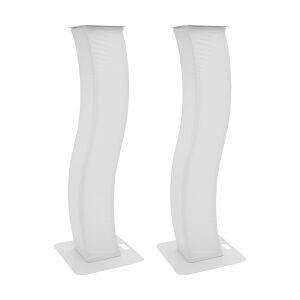 EuroLite 2x Stage Stand 150cm curved incl. Cover and Bag, white TILBUD NU