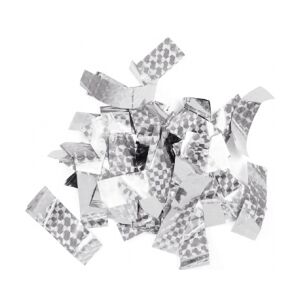 TCM FX Metallic Confetti rectangular 55x18mm, silver, laser effect, 1kg TILBUD