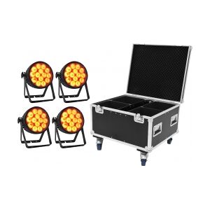 EuroLite Set 4x LED IP PAR 14x10W HCL + Case TILBUD NU