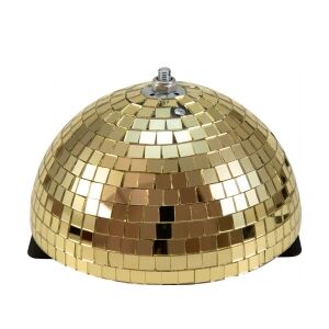 EuroLite Half Mirror Ball 20cm gold motorized TILBUD NU