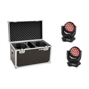 EuroLite Set 2x LED TMH-X4 Moving-Head Wash Zoom + Case TILBUD NU