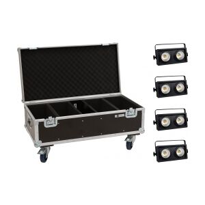 EuroLite Set 4x Audience Blinder 2x100W LED COB WW + Case TILBUD NU