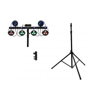EuroLite Set LED KLS Laser Bar Next FX Light Set + M-4 Speaker-System Stand