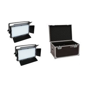 EuroLite Set 2x LED PLL-480 CW/WW Panel + Case TILBUD NU