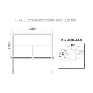 Guil TMQ-02/440 Stage Rail 188 cm (Aluminium Version) bl TILBUD NU