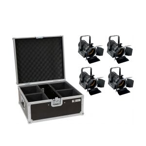 EuroLite Set 4x LED THA-20PC TRC Theater-Spot bk + Case TILBUD NU