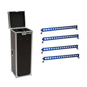EuroLite Set 4x LED IP T-Bar 16 QCL Bar + Case TILBUD NU