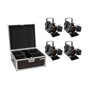 EuroLite Set 4x AKKU THA-20PC TRC Theater-Spot bk + Case TILBUD NU