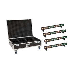 EuroLite Set 4x LED IP T-PIX 12 HCL Bar + Case with wheels TILBUD NU