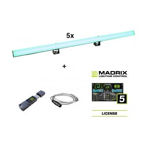 EuroLite Set 5x LED PR-100/32 Pixel DMX Rail + Madrix Software TILBUD NU